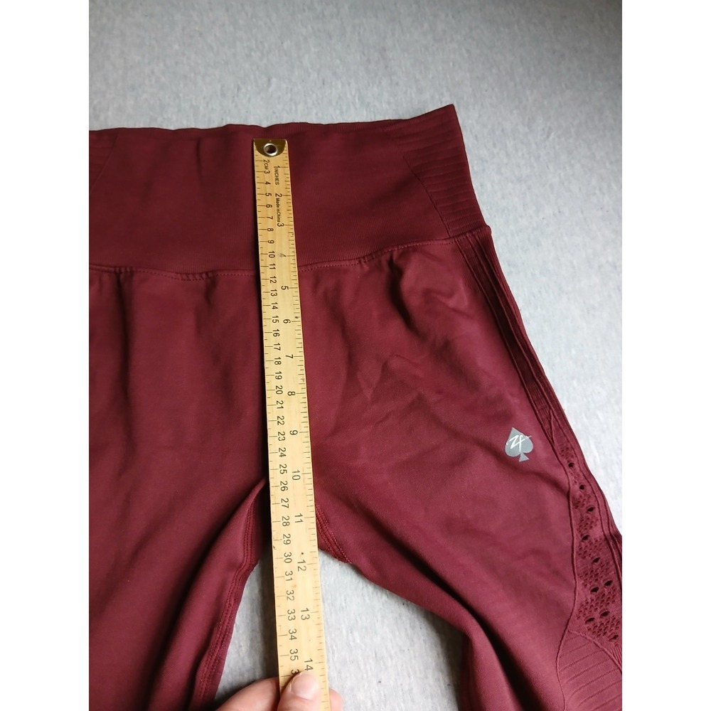 Zero Foxtrot Leggings XL Seamless Stretch Yoga Burgundy Compression Booty Lift - Picture 5 of 13
